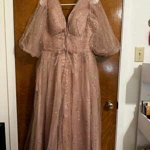 Elegant Pink Evening Gown